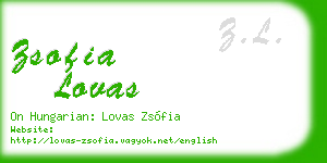 zsofia lovas business card